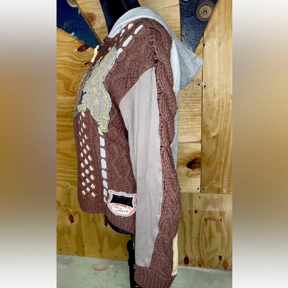 Vintage MICHIKO KOSHINO Hooded Bomber Size Md. - Picture 3 of 9